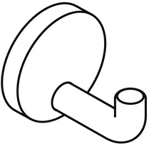 Actual product image Hewi Wall hook SERIE 477 65mm deep, rosette d= 60mm may green