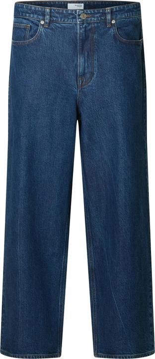 Selected Homme Dunkelblaue Wide Fit Jeans