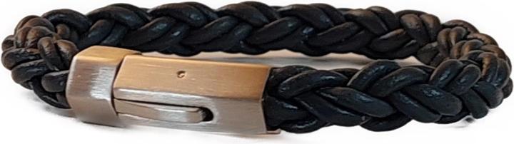 Produktbild Thomss Lederarmband No.16 Unisex Leder Dunkelblau & Edelstahlverschluss Umfang 21cm (21 cm, Edelstahl, 100% Leder)