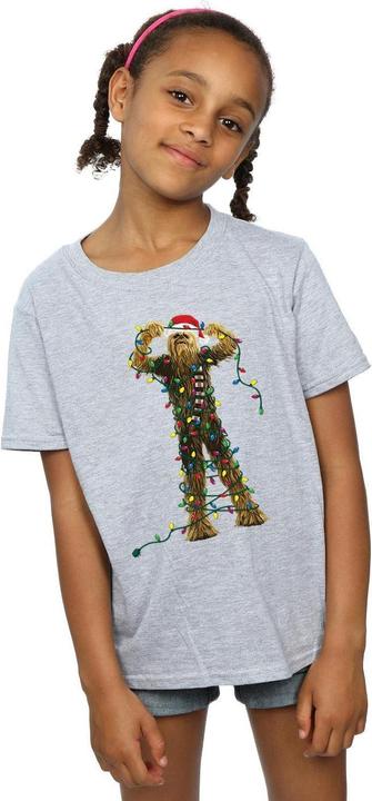 Image du produit Star Wars - T-shirt CHEWBACCA CHRISTMAS LIGHTS - Fille (140, 146)