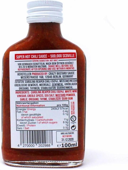 Actual product image Crazy Bastard Sauce Sauces Crazy Bastard, 3 x 100 ml (860 g)
