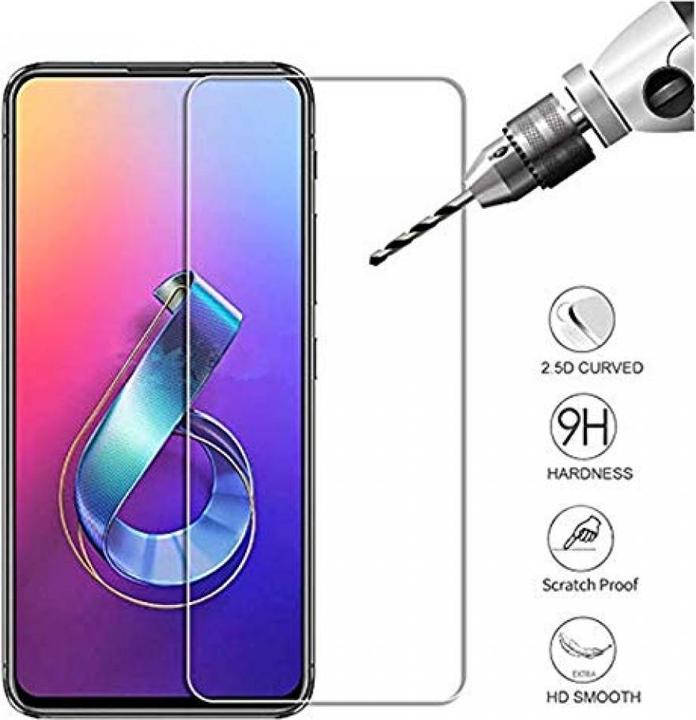 Actual product image Screenguard Asus ZenFone 6 Protective Glass Film Case Friendly Design (1 Piece, Asus Zenfone 6)