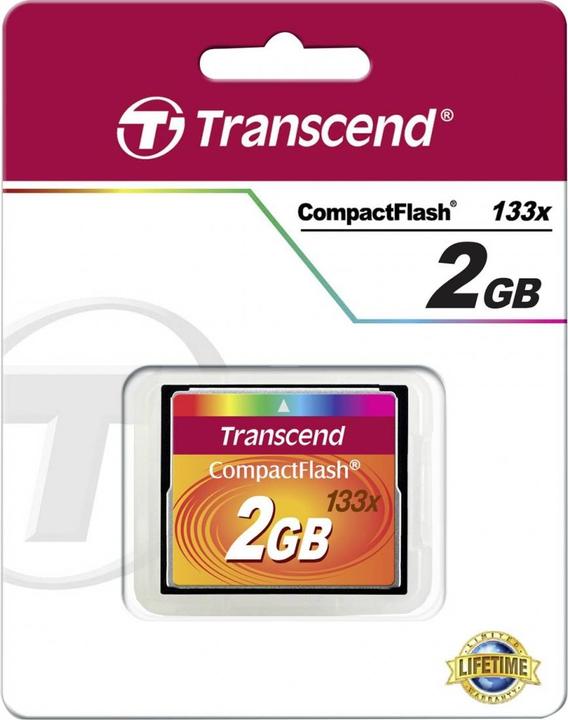 Image du produit Transcend Carte Compact Flash 2GB MLC (2 Go, CF)
