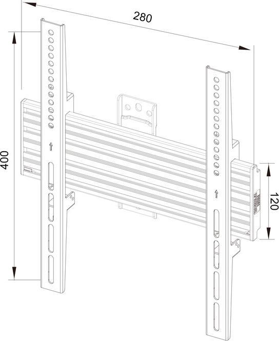 Produktbild Multibrackets Wandhalter Ultrastrtch, VESA 100x100-200x400 (Wand, 37", 50 kg)