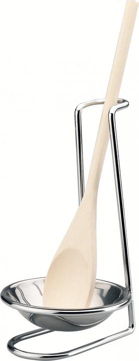 Produktbild Ibili Kochlöffel mit Halterung Edelstahl 9,5 x 17,2 cm Rutschfester Löffelablageplatz, ideal für die Küche