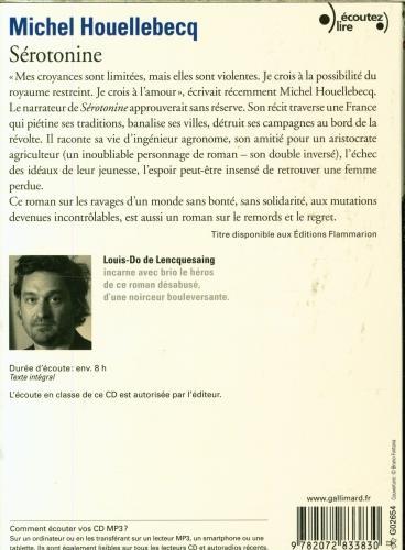Actual product image Houellebecq:Sérotonine,CD (Houellebecq Michel, French)
