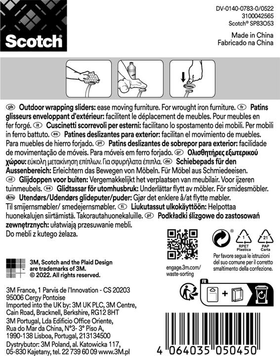 Image du produit Scotch Patins de meubles outdoor (4 pièce(s))