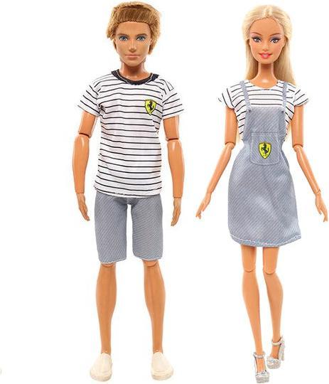 Produktbild Hermex Ken und Barbie Kleider Paarweise Set Mode Casual Grau Weiss