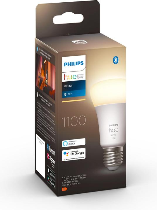 Immagine prodotto Philips Hue Tonalità di bianco (E27, 9.50 W, 1050 lm, 1 x, F)