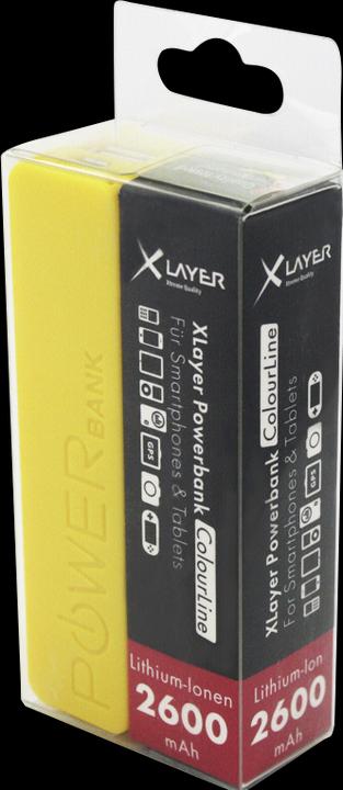Produktbild Xlayer Powerbank Colour Line Yellow 2600 mAh (2600 mAh, 9.62 Wh)