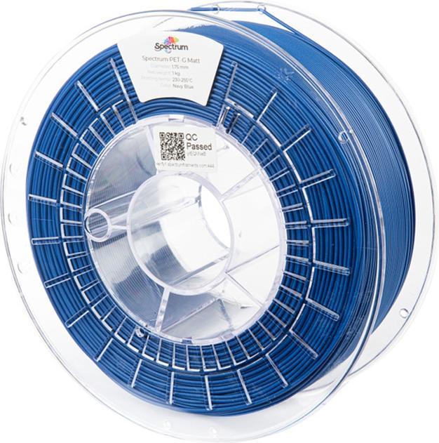 Actual product image Filament PET-G MATT 1.75mm 1kg Navy Blue (PETG, 1.75 mm, 1000 g, Blue)