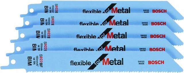 Produktbild Bosch Professional Zubehör Säbelsägeblatt S 123 XF Progressor for Metal, 5er-Pack