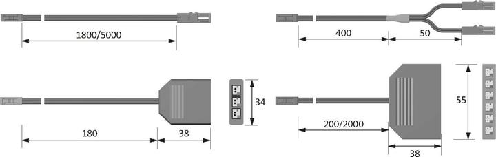Produktbild Halemeier Verteiler 3-fach 12 V (45 cm, Indoor)
