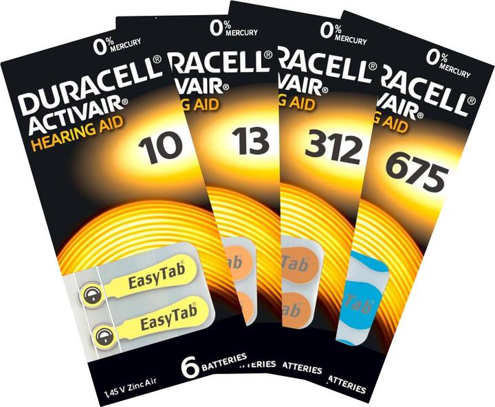 Actual product image Duracell Hearing aid battery Activair 13 (6 pcs., ZA13 GP, 290 mAh)