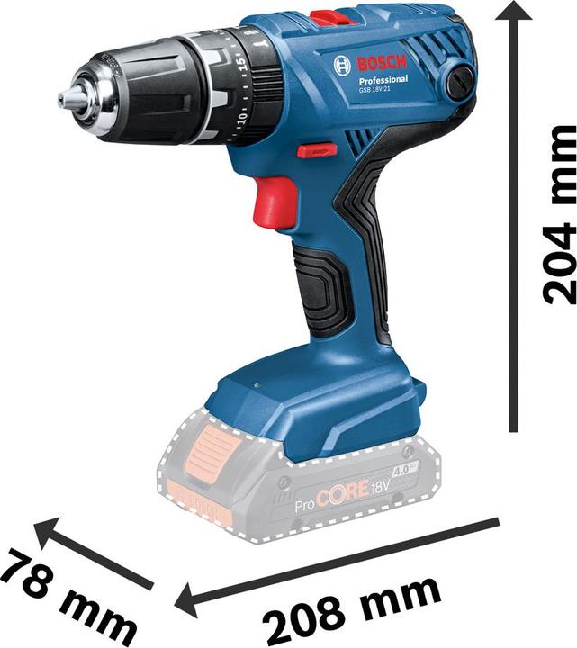 Image du produit Bosch Professional GSB 18V-21 (Fonctionnement sur batterie)
