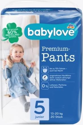 Produktbild dm babylove Pants Premium (Gr. 5, Tragepack, 20 Stück)