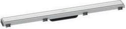 Actual product image hansgrohe HG shower channel RainDrain Match with height-adjustable frame 800mm white (800 mm)