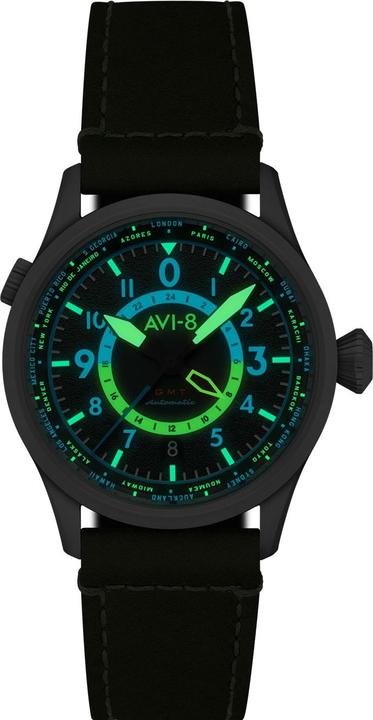 Produktbild AVI-8 AV-4120-05 Wingman Worldtimer GMT (Fliegeruhr)
