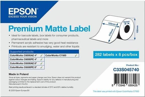Energie-Label Epson Premium Matt permanenter Acrylklebstoff