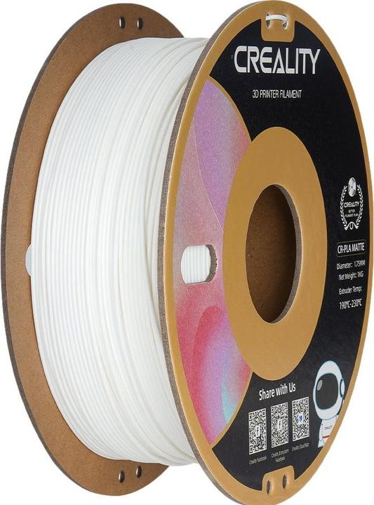 Produktbild Creality CR-PLA Matte 3D printer filament, 1.75 mm, gypsum white (PLA, 1.75 mm, 1000 g, Weiss)