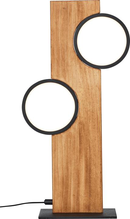 Brilliant Lampada da tavolo LED Cheesy 40cm noir mat/bois (1300 lm)