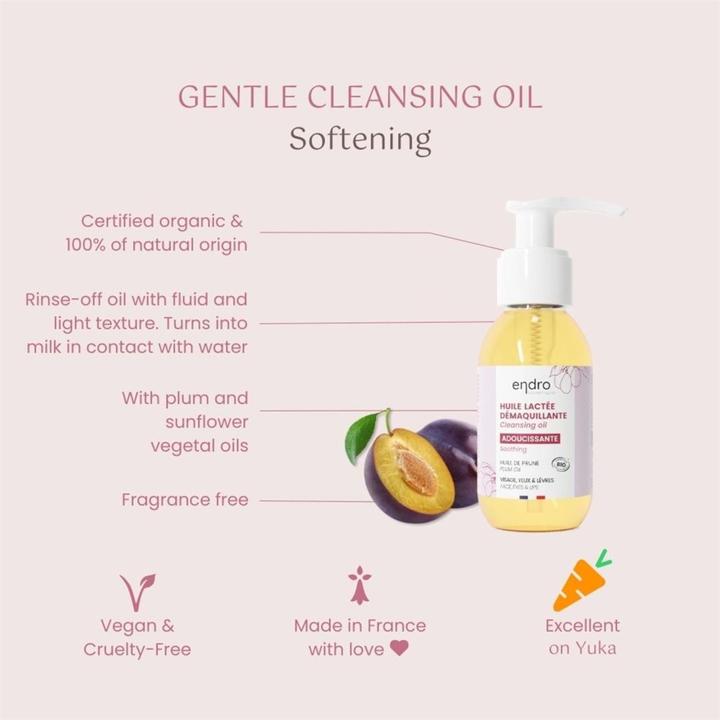 Actual product image Endro Cosmétiques Reinigungsöl natürlich sanft 100 ml (Oils, 100 ml)