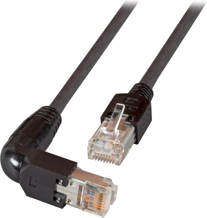 Actual product image EFB Elektronik Patch cord sw RJ45sw/RJ45o-U, 0.25m Cable material: Daetwyler UNINET 5502 flex 4P 4x 2x AWG26/7 (S/UTP, CAT5e, 0.25 m)