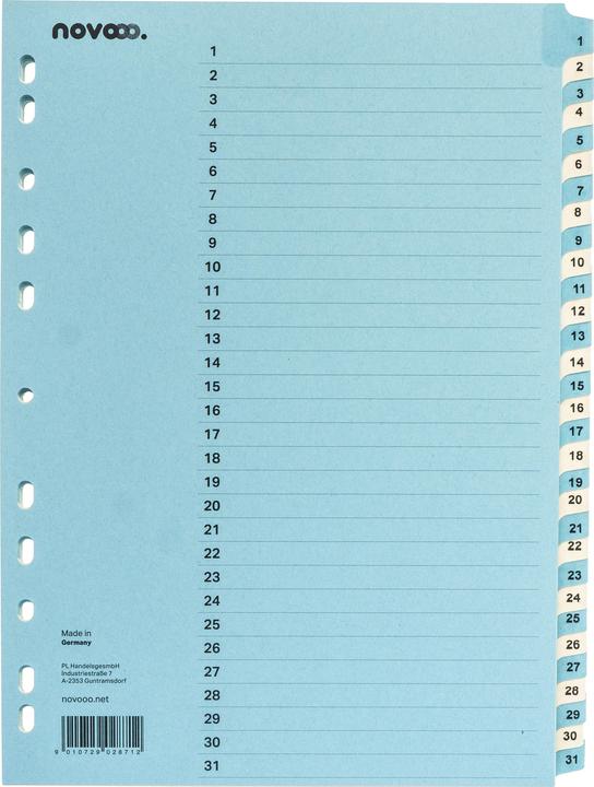Actual product image Novooo Cardboard index blue/beige A4