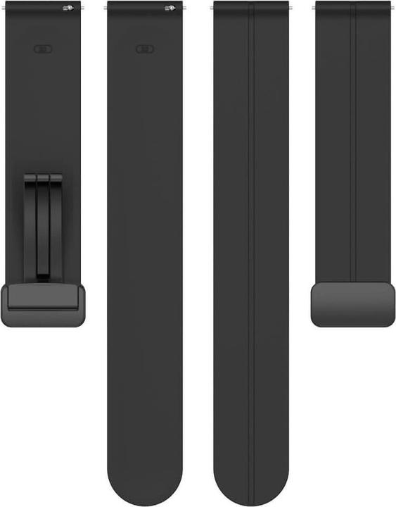 Actual product image Cover-Discount Silicone replacement bracelet 20mm black (20 mm, Silicone)