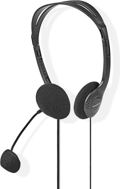 Actual product image Nedis Headphones for PC, headset, 2 plugs, 3.5 mm, black