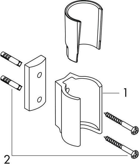 Produktbild hansgrohe Brausehalter AXOR STARCK chrom
