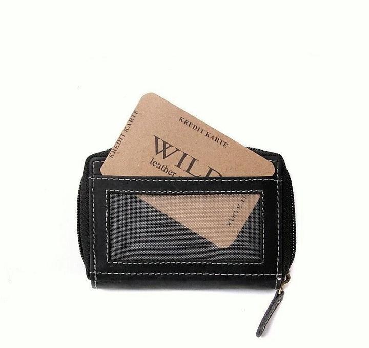 Actual product image A. WILD Card holder mini wallet leather No.4
