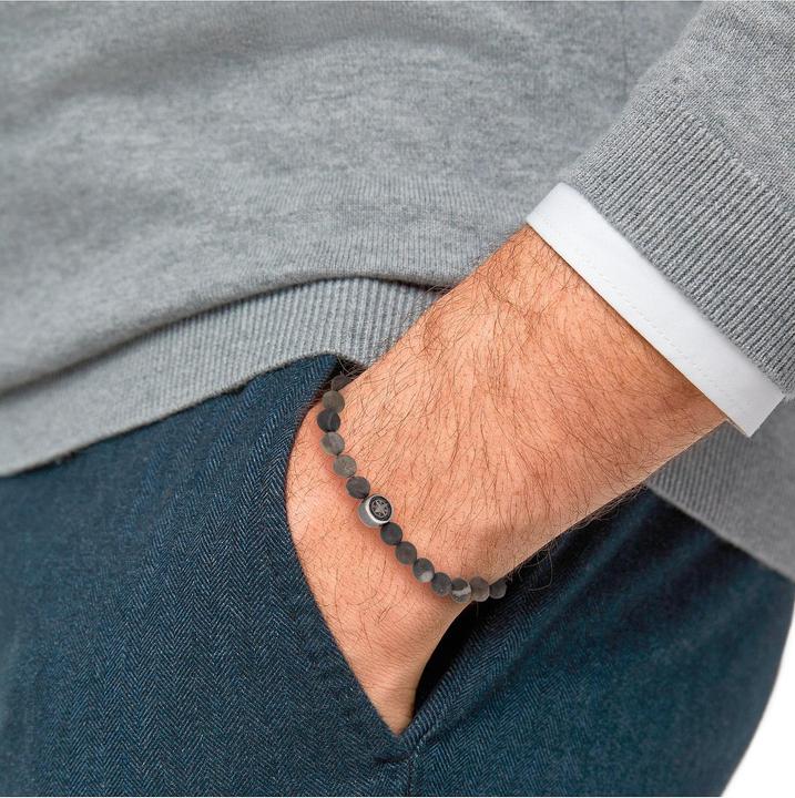 Actual product image S.Oliver Arm jewellery for men, stainless steel |Compass (20 cm, Stainless steel)