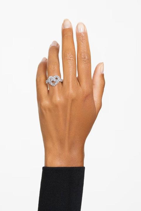 Produktbild Swarovski Matrix Cocktail Ring Verschiedene Schliffe Herz Weiss (58)