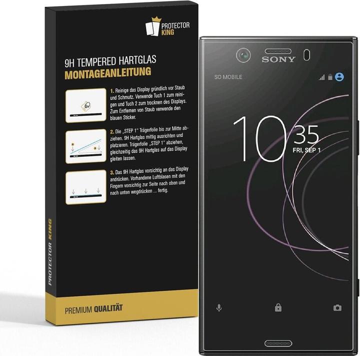 Produktbild Protectorking 1x echtes Tempered 9H Panzerhartglas 3D KLAR (1 Stück, Sony Xperia XZ Premium)