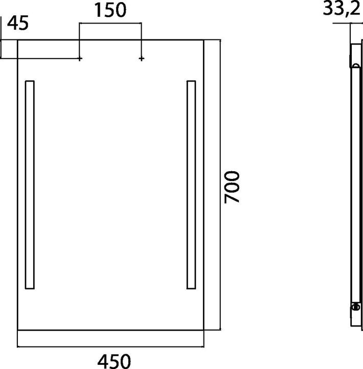 Produktbild Emco Lichtspiegel premium, LED-Lichtspiegel premium 450 x 700 mm