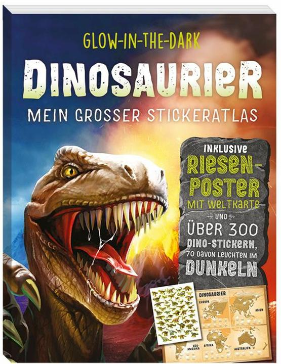 Image du produit Panini Glow-in-the-Dark Dinosaur : Mon grand atlas de broderie