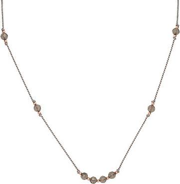 Agato HE28K3RG-GY beaded cord necklace