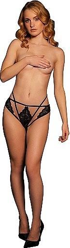 Produktbild Le Désir LÈna - Brief with Open Crotch and Buttocks, Adjustable Sliders and Golden Details - One Size (One Size)