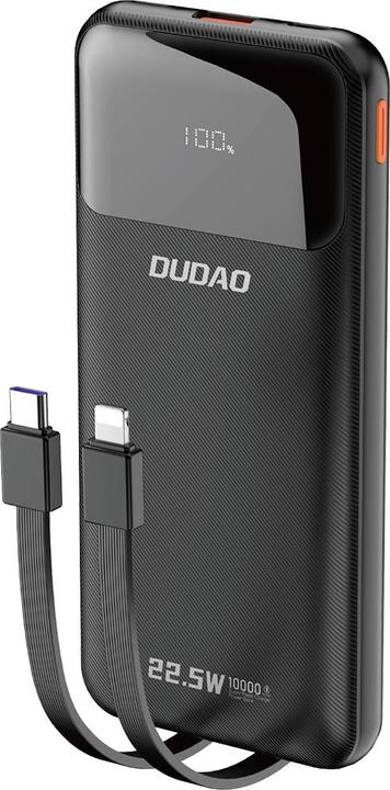 Produktbild Dudao K15Pro 20000mAh 22.5Watt 2x cable Black (20000 mAh, 22.50 W, 22.50 Wh)