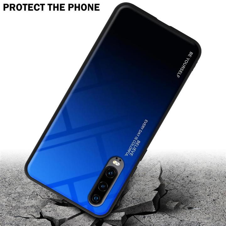 Produktbild Cadorabo TPU 2 Farben Glas Cover (Huawei P30)