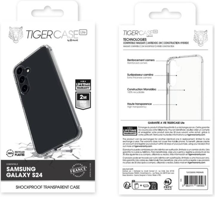 Immagine prodotto Tiger France Custodia Tiger Lite France Coque Transparent 2m Samsung Galaxy S24 (Samsung Galaxy S24)
