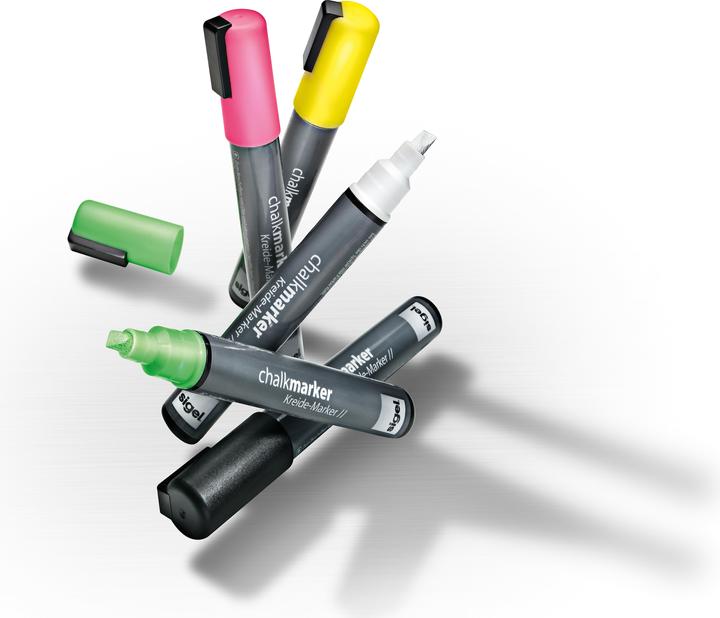 Immagine prodotto Sigel Pennarello a gesso giallo/verde/rosa (Giallo, Verde, Pink, 5 mm, 3 x)