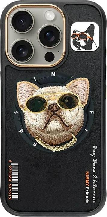 Produktbild Uniq Nimmy Glasses Cool Dog MagSafe case for iPhone 16 Pro Max black (Apple iPhone 16 Pro Max)
