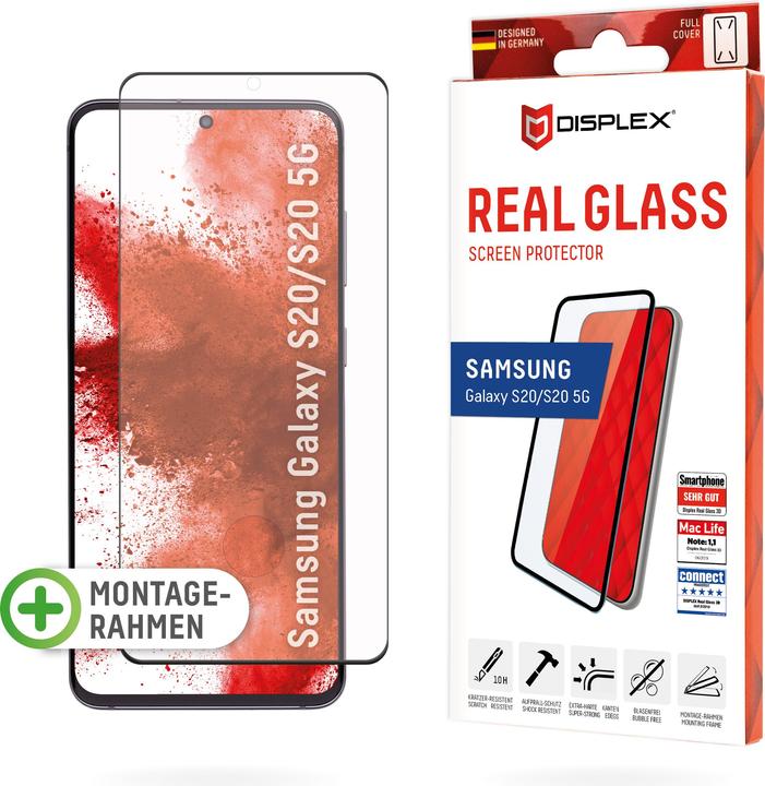Produktbild Displex Real Glass, Full Cover Panzerglas (1 Stück, Samsung Galaxy S20+)