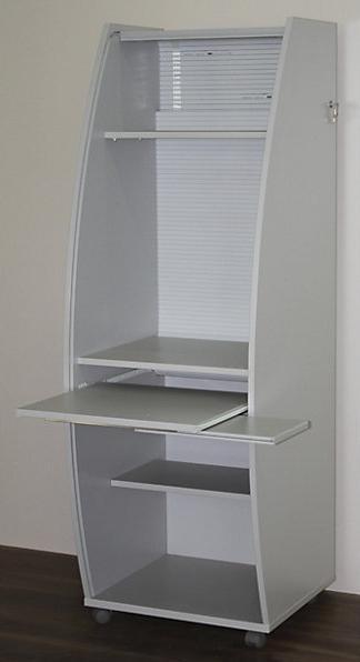 Image du produit eurokraft pro Armoire pour ordinateur avec volet roulant en plastique, mobile