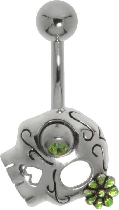 Bijouteria Bauchpiercing (Email, Chirurgenstahl 316L, Kristall, Silber 925)
