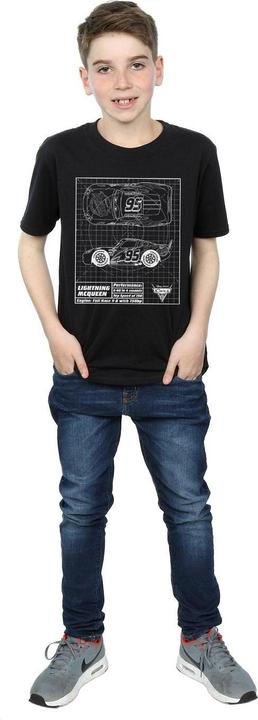 Actual product image Disney Boys Cars Lightning McQueen Blueprint T-Shirt (116)