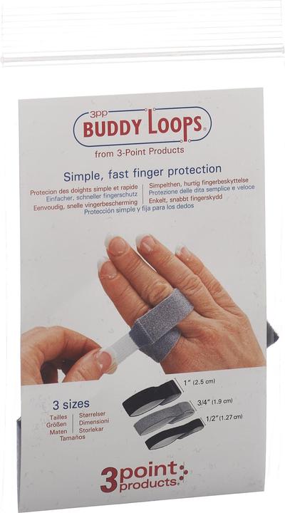Produktbild 3pp Buddy Loops 1.27cm breit schwarz