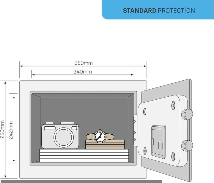 Produktbild Yale Value Safe Möbeltresor mit Alarm & Tastenfeld M, 16,3 l (16.30 l)